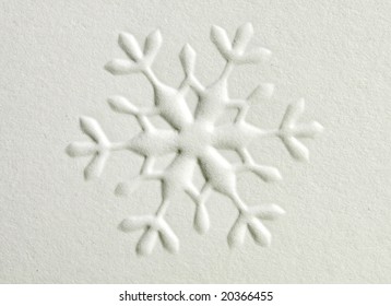 Embossed Snowflake Shape On Paper