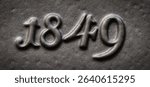 Embossed with the year 1849