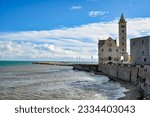 Embracing the Picturesque Trani Waterfront with its Stunning Cathedral, a Captivating Gem in Apulia, Southern Italy