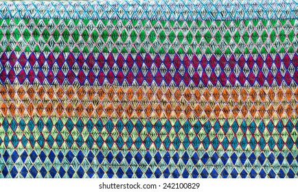 Embroidered Fabric Texture , Fabric Background.