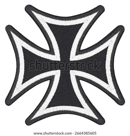 Embroidered patch featuring the Templar Maltese Cross design. Perfect for adding a historic and bold symbol to jackets, bags, or uniforms. High-quality craftsmanship and detailed stitching