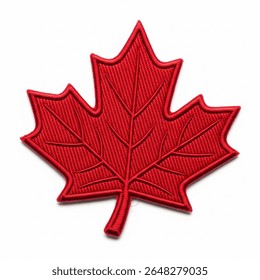 Embroidered Red Maple Leaf Patch