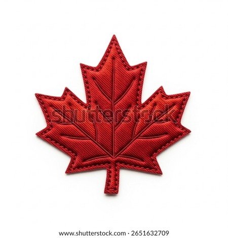 Embroidered Red Maple Leaf Patch