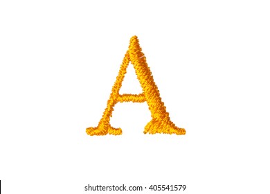 Embroidery Designs Alphabet A Isolate On White Background