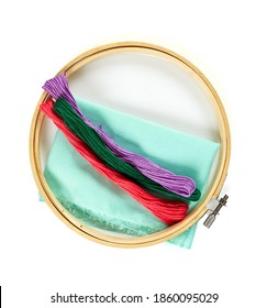 Embroidery Hoop Isolated On White Background