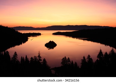 Emerald Bay Lake Tahoe California At Sunrise