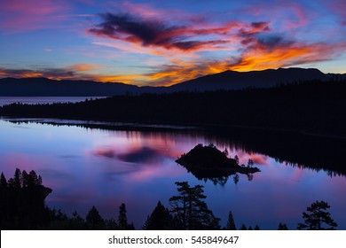 Emerald Bay, Lake Tahoe, California At Sunrise.