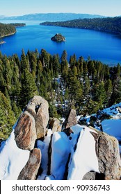 Emerald Bay Lake Tahoe In Winter