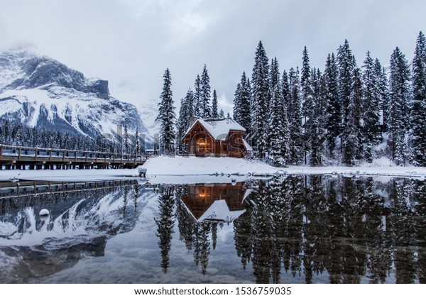 Emerald Lake Lodge in\
Winter