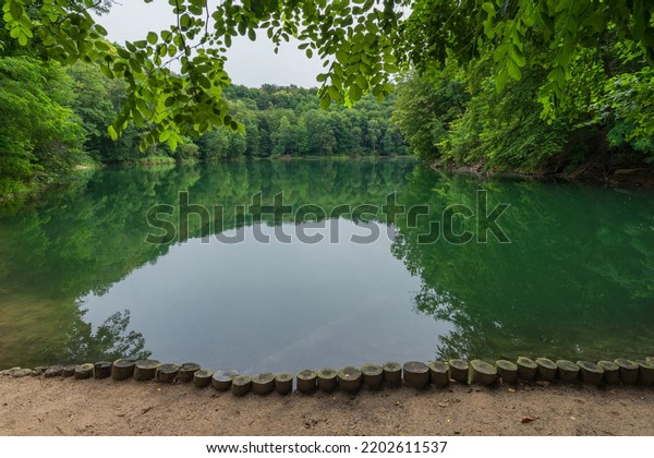 Emerald\
Lake which is one of the main attractions of Szczecin City, West\
Pomeranian Voivodeship, Poland, Central\
Europe