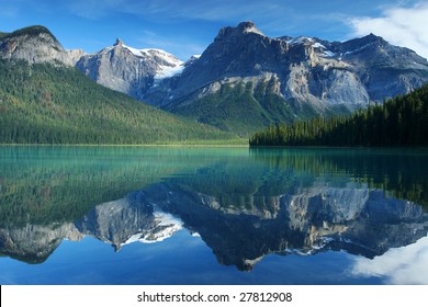 Emerald Lake In Yoho National Park In Rocky Mountains British Columbia