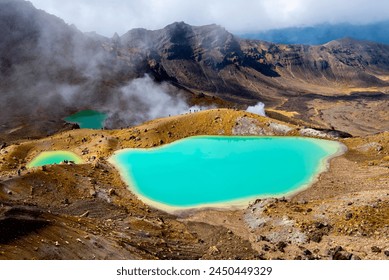 Emerald Lakes in Tongariro National Park - New Zealand - Powered by Shutterstock