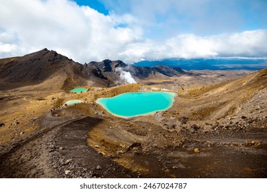 Emerald Lakes in Tongariro National Park - New Zealand - Powered by Shutterstock