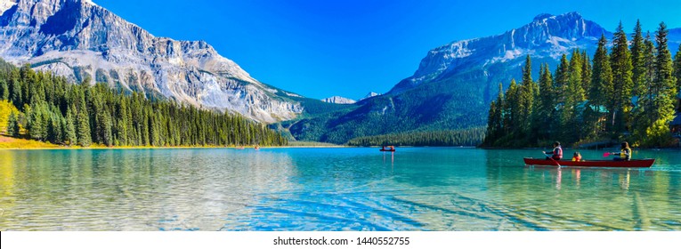 Emerald Lake,Yoho National Park in Canada,banner size