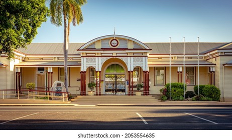 Emerald, Queensland, Australia - Sep 9, 2021: Historical Train Station Building