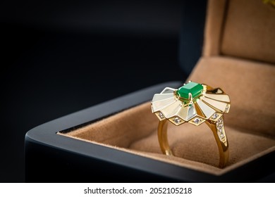 Emerald Ring In Jewelry Box