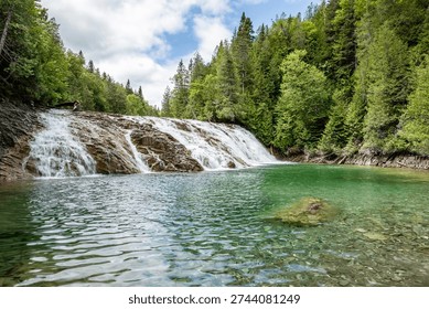 
Emerald River waterfall in Gaspé