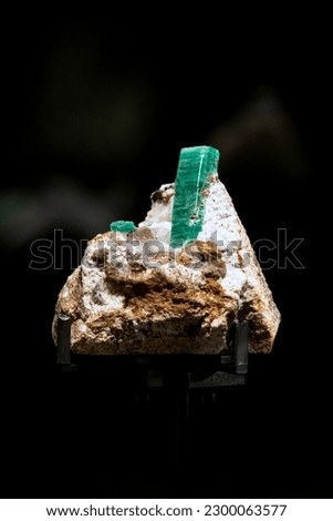 Emerald Rough Stone with black background