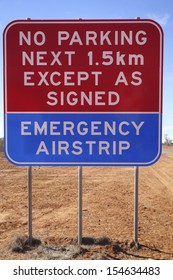 Emergency Airstrip Sign, Outback Queensland, Australia