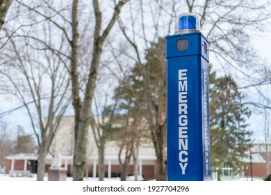 Emergency Blue Light On College Campus