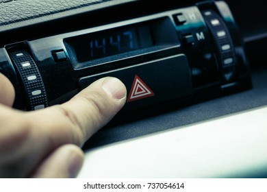 Emergency button on the car.