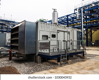 Emergency Diesel Generator In Power Plant.