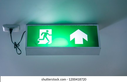 Emergency Exit Sign Shows Way Out Stock Photo 1200418720 | Shutterstock