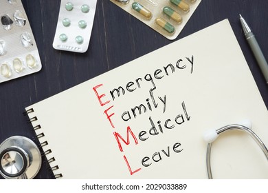 Emergency Family Medical Leave EFML Is Shown On A Photo Using The Text