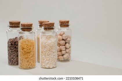 Emergency Food Storage In Glass Jars With Corks