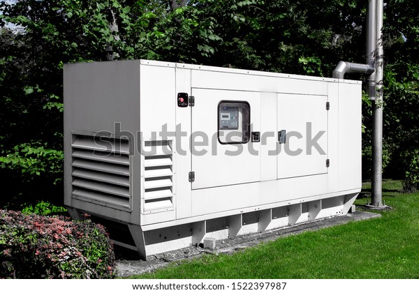 emergency generator for uninterruptible power\
supply, diesel installation in an iron casing with an electric\
switchboard power\
management.