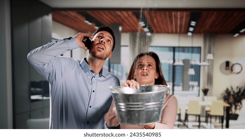 Emergency Leak Damage Water Leak Or Flood From Ceiling