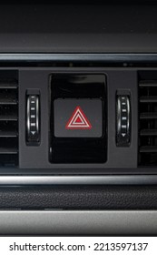 Emergency Light Stop Button In The Car, Red Triangle Car Hazard Warning Button