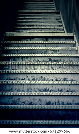 Similar – Image, Stock Photo Stairs with ramp to a former main entrance