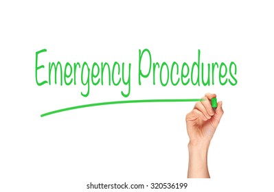 Emergency Procedures, Induction Training Headlines Concept.