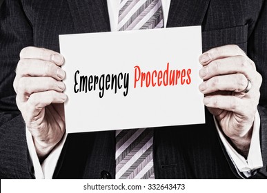 Emergency Procedures, Induction Training Headlines Concept.