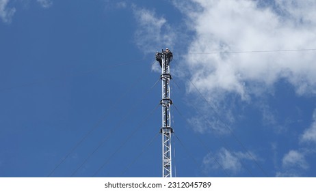 Emergency Restoration System tower Transmisi Line, Modayag. - Shutterstock ID 2312045789
