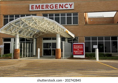 Emergency Room Entrance At A Public Hospital 