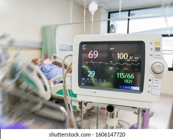 Emergency In The Room Patient Hospital Pulse Monitor