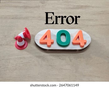 Emergency sign with 404 error code. Concept of online internet web. 404 sorry, page not found is HTTP status code error that indicates server could not find what was requested.