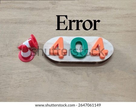 Emergency sign with 404 error code. Concept of online internet web. 404 sorry, page not found is HTTP status code error that indicates server could not find what was requested.