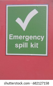 Emergency Spill Kit - A Sign At Portwrinkle Harbour In Cornwall