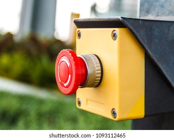 Emergency Stop Button Disaster Prevention Assistance Stock Photo ...