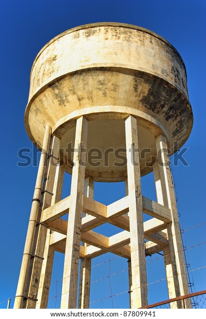 Emergency Water Tank Elevated Over Mortar Stock Photo 87809941 ...