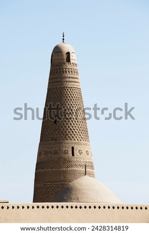 Emin minaret, turpan on the silk route unesco world heritage site, xinjiang province, china, asia
