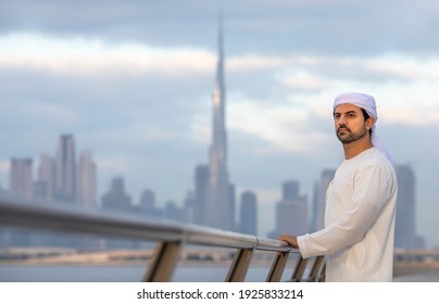 emirati Man at Al Jaddaf waterfront in Dubai