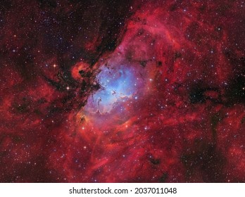 Der Emissionsnebel Messier 16 oder der Adlernebel mit den berühmten Säulen der Schöpfung