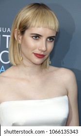 Emma Roberts At The 23rd Annual Critics' Choice Awards Held At The Barker Hangar In Santa Monica, USA On January 11, 2018.