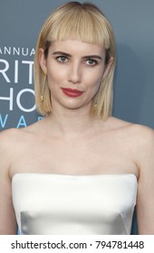 Emma Roberts At The 23rd Annual Critics' Choice Awards Held At The Barker Hangar In Santa Monica, USA On January 11, 2018.