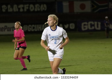 Emma Wilson Defender For The University Of Missouri Kansas City Kangaroos At GCU Stadium In Phoenix, Arizona/USA October 10,2019.