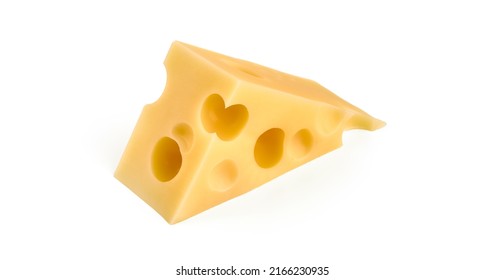 Emmental Cheese Triangle Swiss Cheese Isolated Stock Photo 2166230935 ...